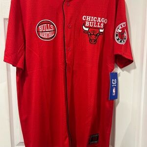 Chicago bulls button Jersey